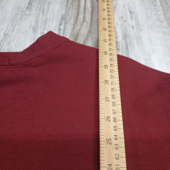 Polo Golf Ralph Lauren Mens XL V-Neck Sweatshirt Burgundy Maroon Crest Logo - Picture 8 of 9